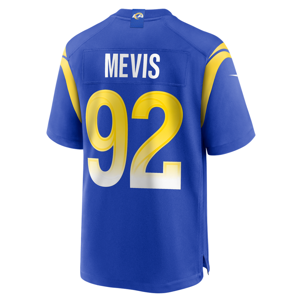 Los Angeles Rams Harrison Mevis Nike Royal Team Game Jersey product image 3, provided for visual reference and product