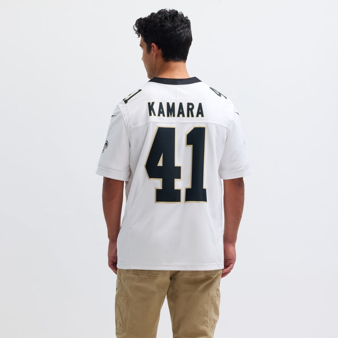 New Orleans Saints Alvin Kamara Nike White Vapor F.U.S.E. Limited Jersey product image 5, provided for visual reference and