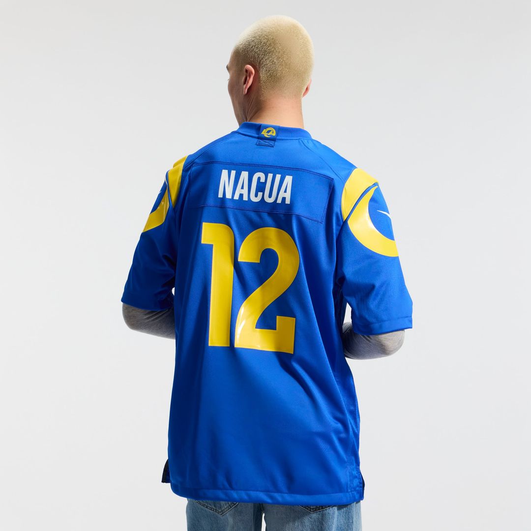 Los Angeles Rams Puka Nacua Nike White White Game Player Jersey product image 9, provided for visual reference and product