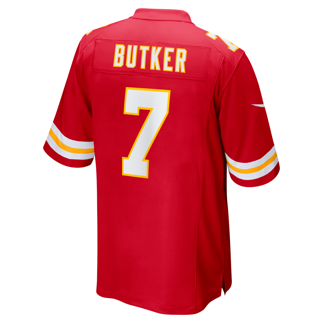Kansas City Chiefs Harrison Butker Nike Red Game Jersey product image 3, provided for visual reference and product detail