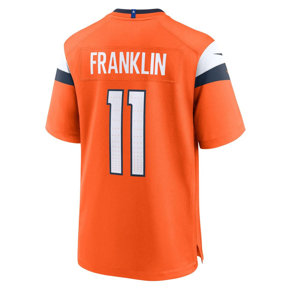 Denver Broncos Troy Franklin Nike Orange Team Game Jersey product image 3, provided for visual reference and product detail