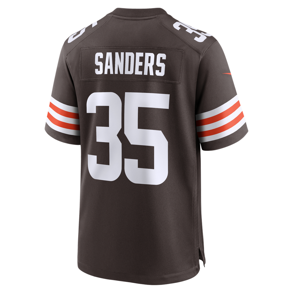 Cleveland Browns Raheim Sanders Nike Brown Team Game Jersey product image 3, provided for visual reference and product