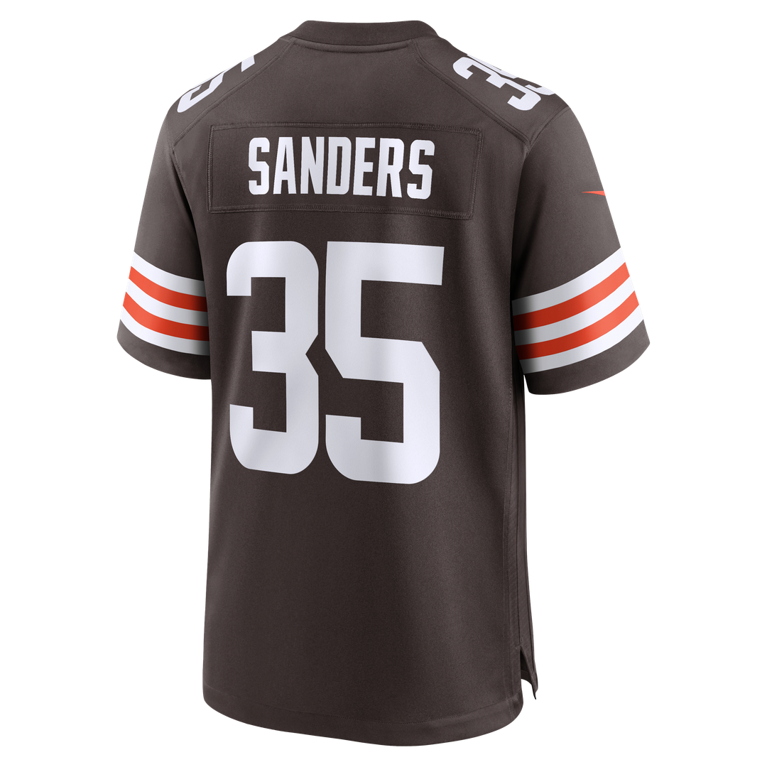 Cleveland Browns Raheim Sanders Nike Brown Team Game Jersey product image 3, provided for visual reference and product