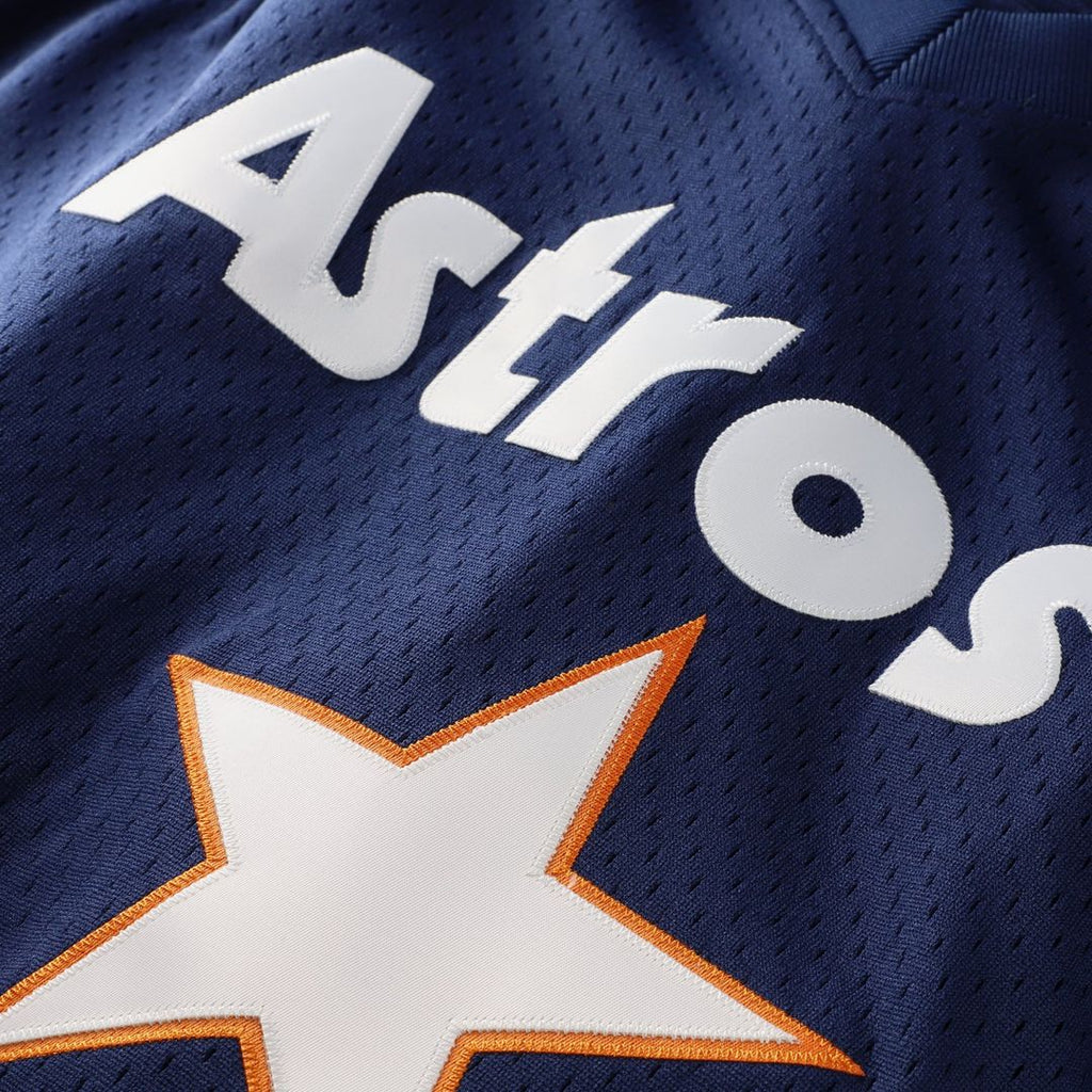 Houston Astros Nolan Ryan Mitchell & Ness Navy Cooperstown Collection Big & Tall Mesh Batting Practice Jersey product image