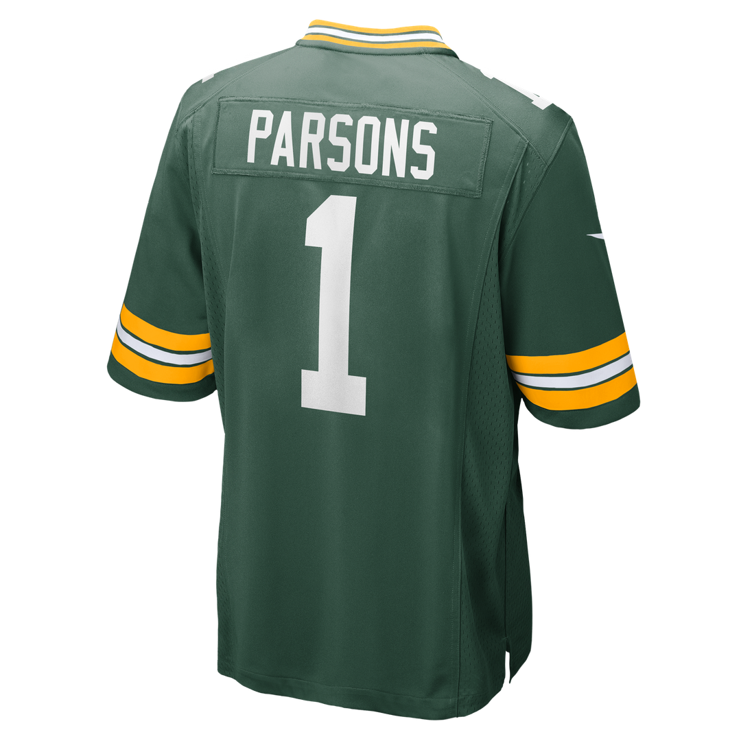 Green Bay Packers Micah Parsons Nike Green Game Player Jersey product image 13, provided for visual reference and product