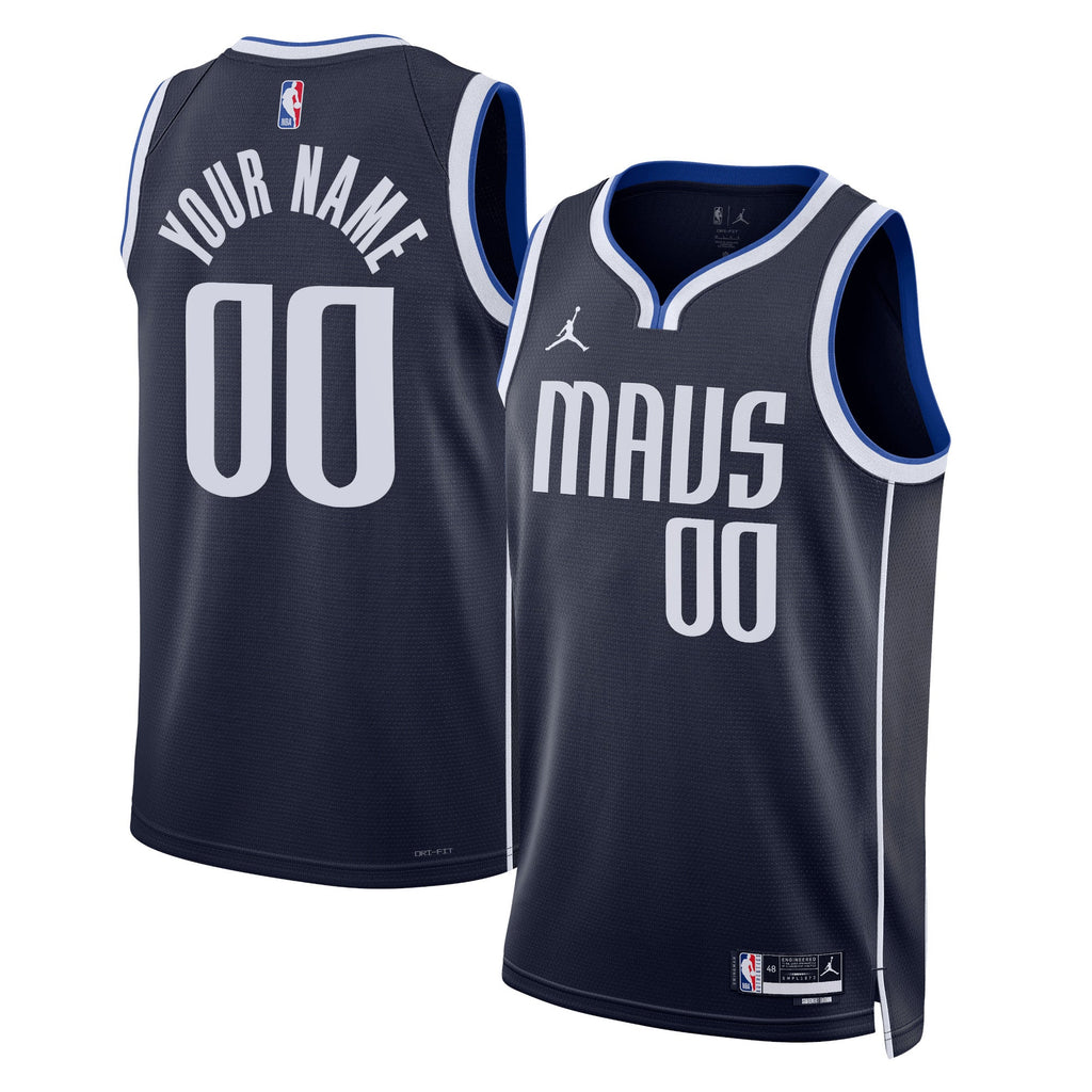 Dallas Mavericks Jordan Statement Swingman Jersey - Custom - Unisex product image 1, provided for visual reference and
