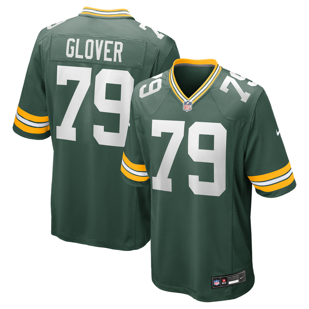 Green Bay Packers Travis Glover Nike Green Game Jersey product image 1, provided for visual reference and product detail