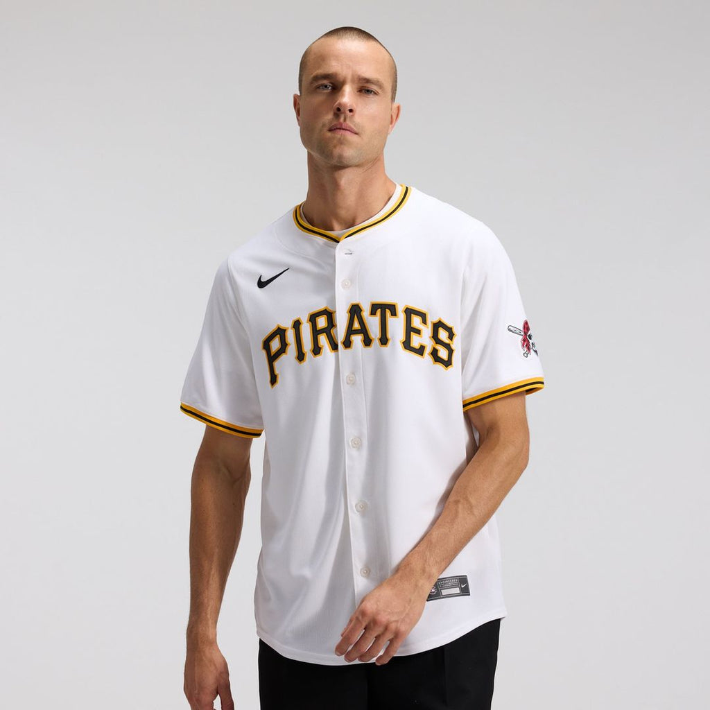 Pittsburgh Pirates Nike White Home Limited Jersey product image 1, provided for visual reference and product detail review