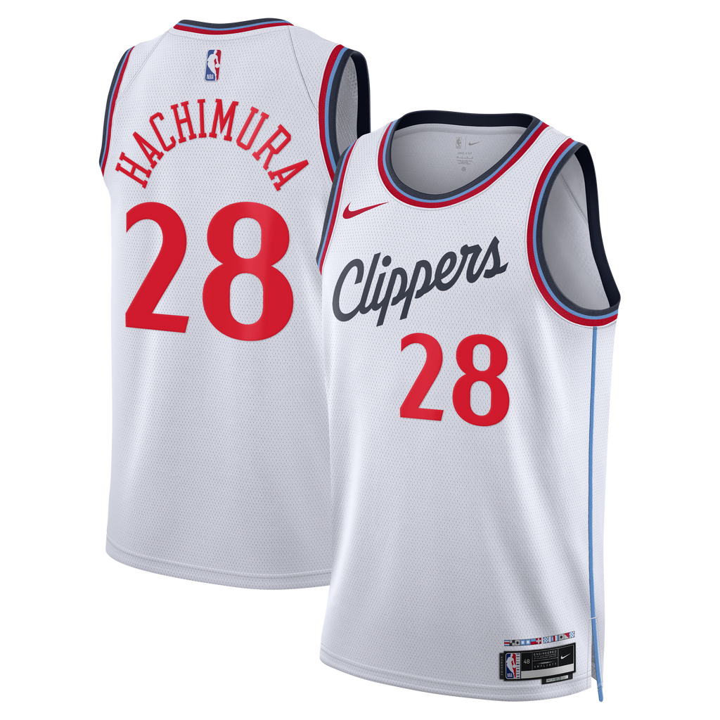 Los Angeles Clippers Nike Replica Association Edition Swingman Jersey - White - Rui Hachimura - Unisex product image 1,