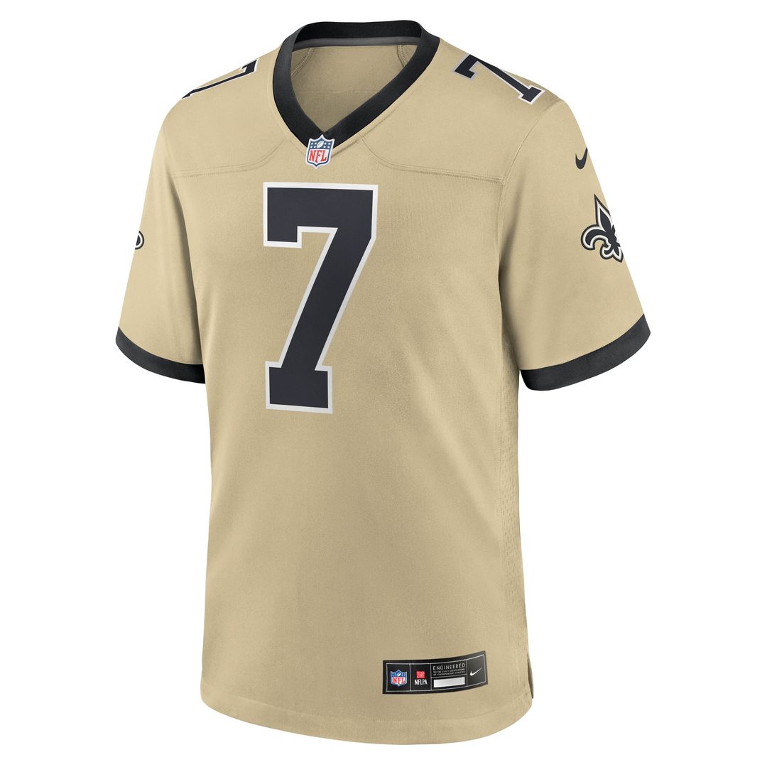 New Orleans Saints Taysom Hill Nike Gold Gameday Golds Alternate Game Player Jersey product image 5, provided for visual