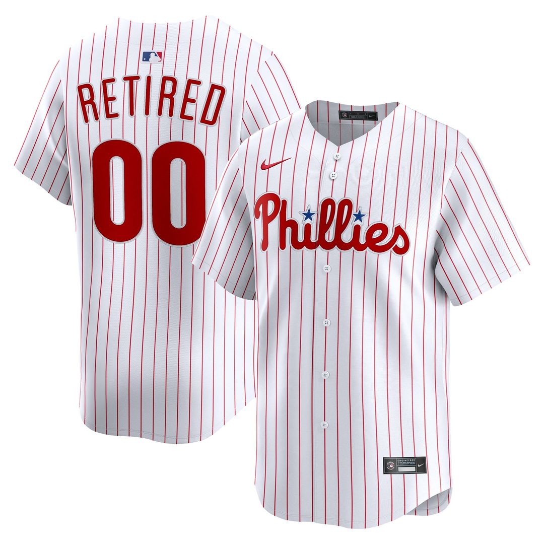 Philadelphia Phillies Nike White Home Limited Pick-A-Player Retired Roster Jersey product image 1, provided for visual