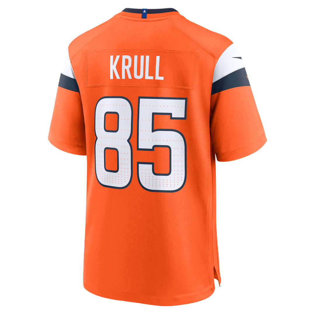 Denver Broncos Lucas Krull Nike Orange Team Game Jersey product image 3, provided for visual reference and product detail