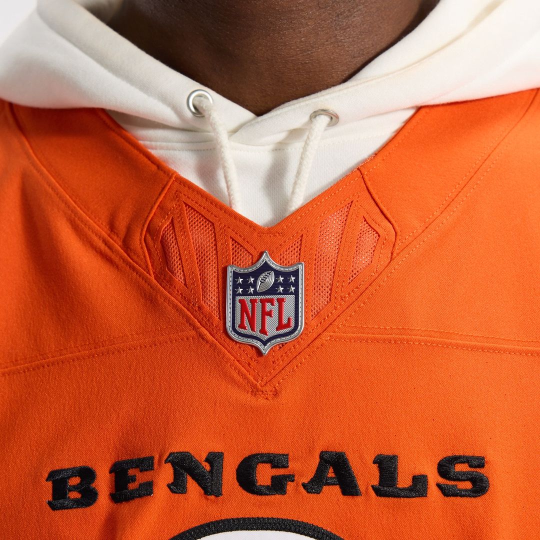 Cincinnati Bengals Joe Burrow Nike Orange Team Vapor F.U.S.E. Elite Jersey product image 9, provided for visual reference