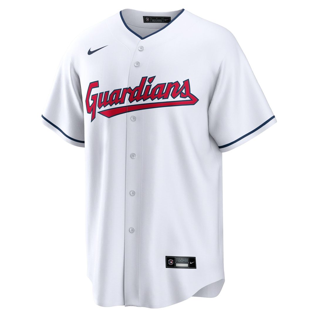 Cleveland Guardians José Ramírez Nike White Replica Player Jersey product image 2, provided for visual reference and product