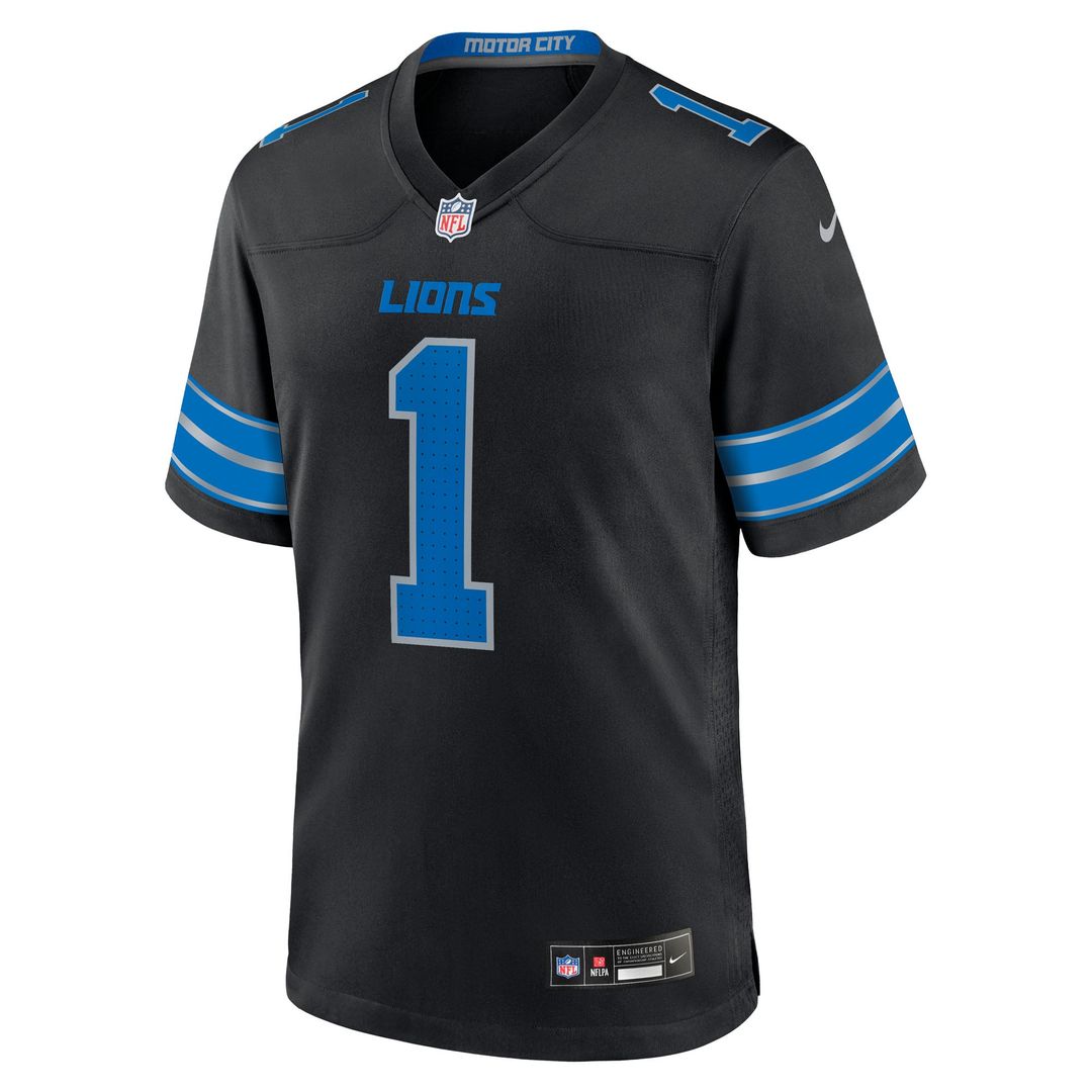 Detroit Lions Jameson Williams Nike Blue Game Player Jersey product image 12, provided for visual reference and product