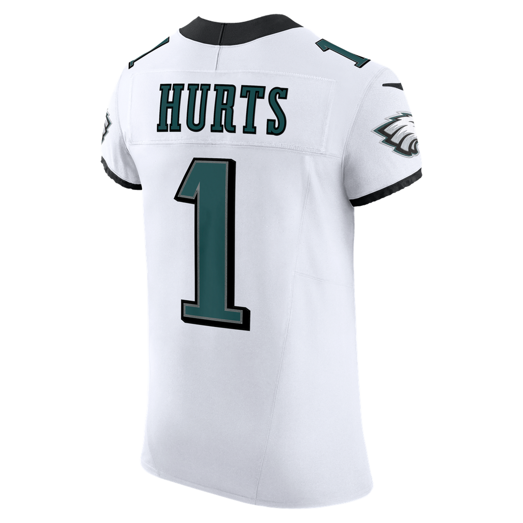 Philadelphia Eagles Jalen Hurts Nike White Vapor F.U.S.E. Elite Jersey product image 3, provided for visual reference and