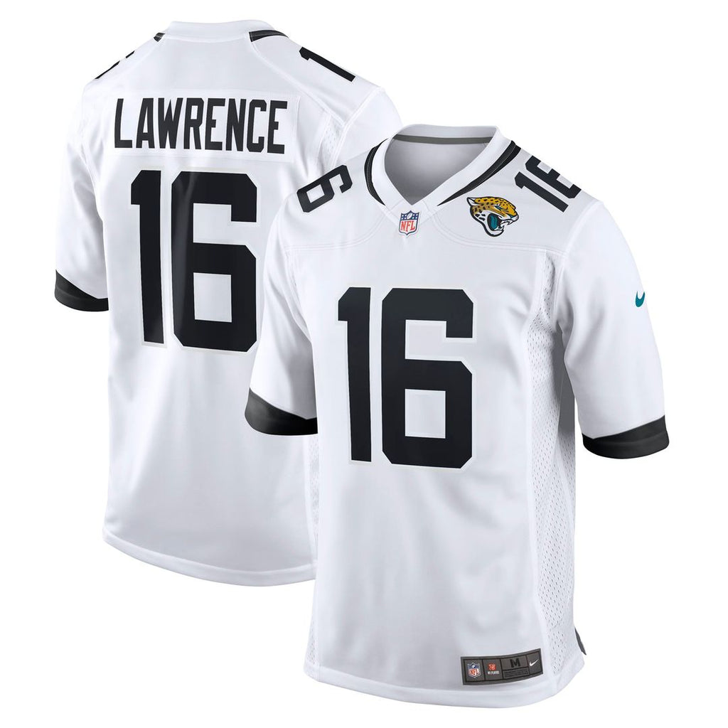 Jacksonville Jaguars Trevor Lawrence Nike White Game Jersey product image 1, provided for visual reference and product