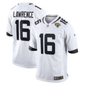 Jacksonville Jaguars Trevor Lawrence Nike White Game Jersey product image 1, provided for visual reference and product