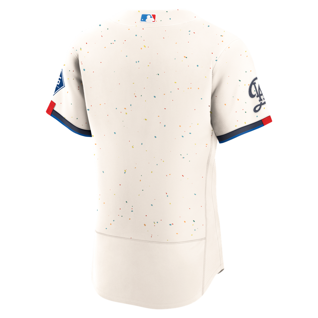 Los Angeles Dodgers Nike Cream City Connect Authentic Sponsor Patch Jersey product image 3, provided for visual reference