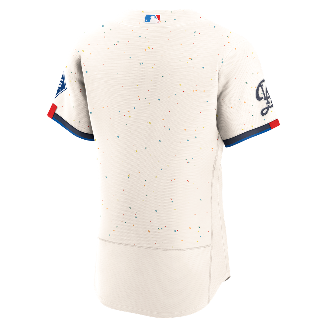 Los Angeles Dodgers Nike Cream City Connect Authentic Sponsor Patch Jersey product image 3, provided for visual reference