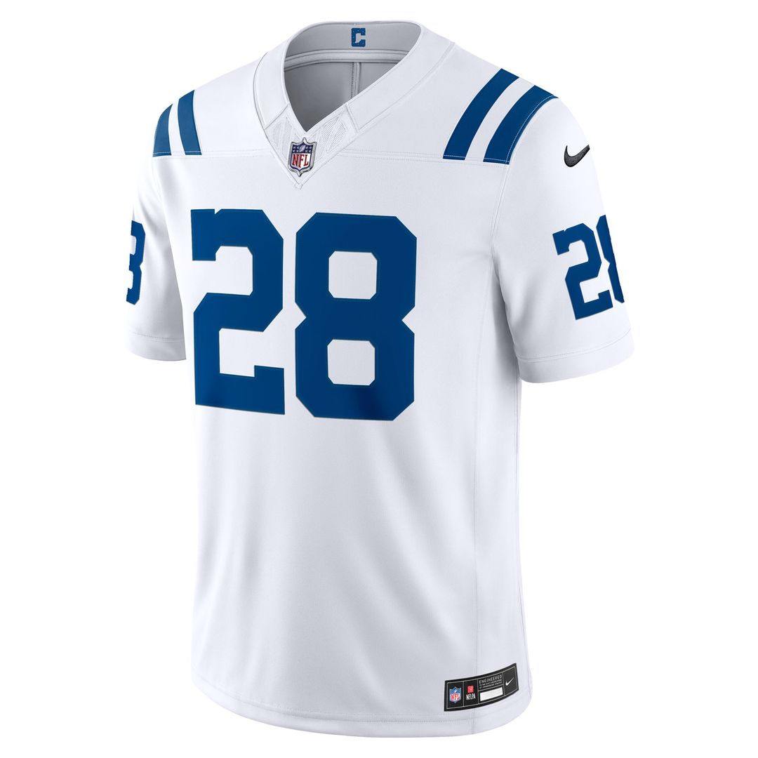 Indianapolis Colts Jonathan Taylor Nike White Vapor F.U.S.E. Stitched Limited Jersey product image 2, provided for visual