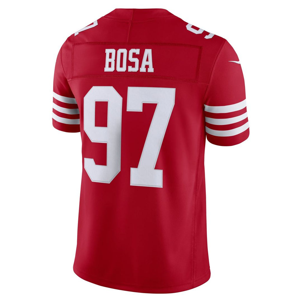 San Francisco 49ers Nick Bosa Nike Scarlet Team Vapor F.U.S.E. Stitched Limited Jersey product image 3, provided for visual