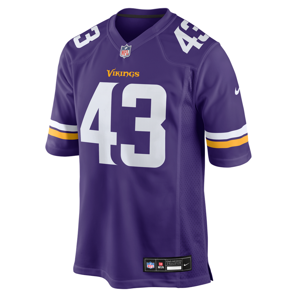 Minnesota Vikings Andrew Van Ginkel Nike White Alternate Game Jersey product image 8, provided for visual reference and