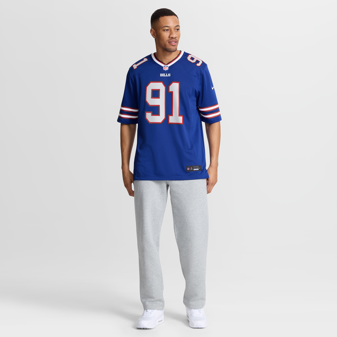 Buffalo Bills Ed Oliver Nike Royal Team Game Player Jersey product image 7, provided for visual reference and product detail