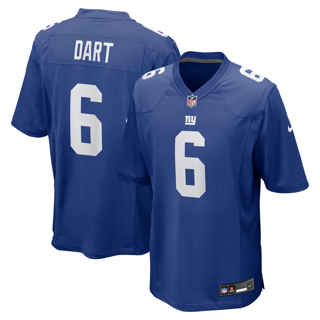 New York Giants Jaxson Dart Nike Royal Team Game Jersey product image 14, provided for visual reference and product detail