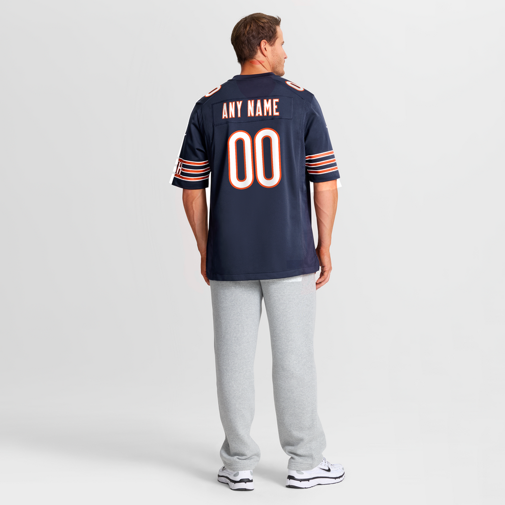 Chicago Bears Nike Navy Custom Game Jersey product image 8, provided for visual reference and product detail review