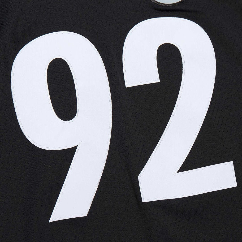 Pittsburgh Steelers James Harrison Mitchell & Ness Black Legacy Replica Jersey product image 7, provided for visual