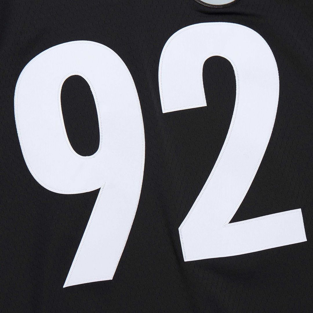 Pittsburgh Steelers James Harrison Mitchell & Ness Black Legacy Replica Jersey product image 7, provided for visual