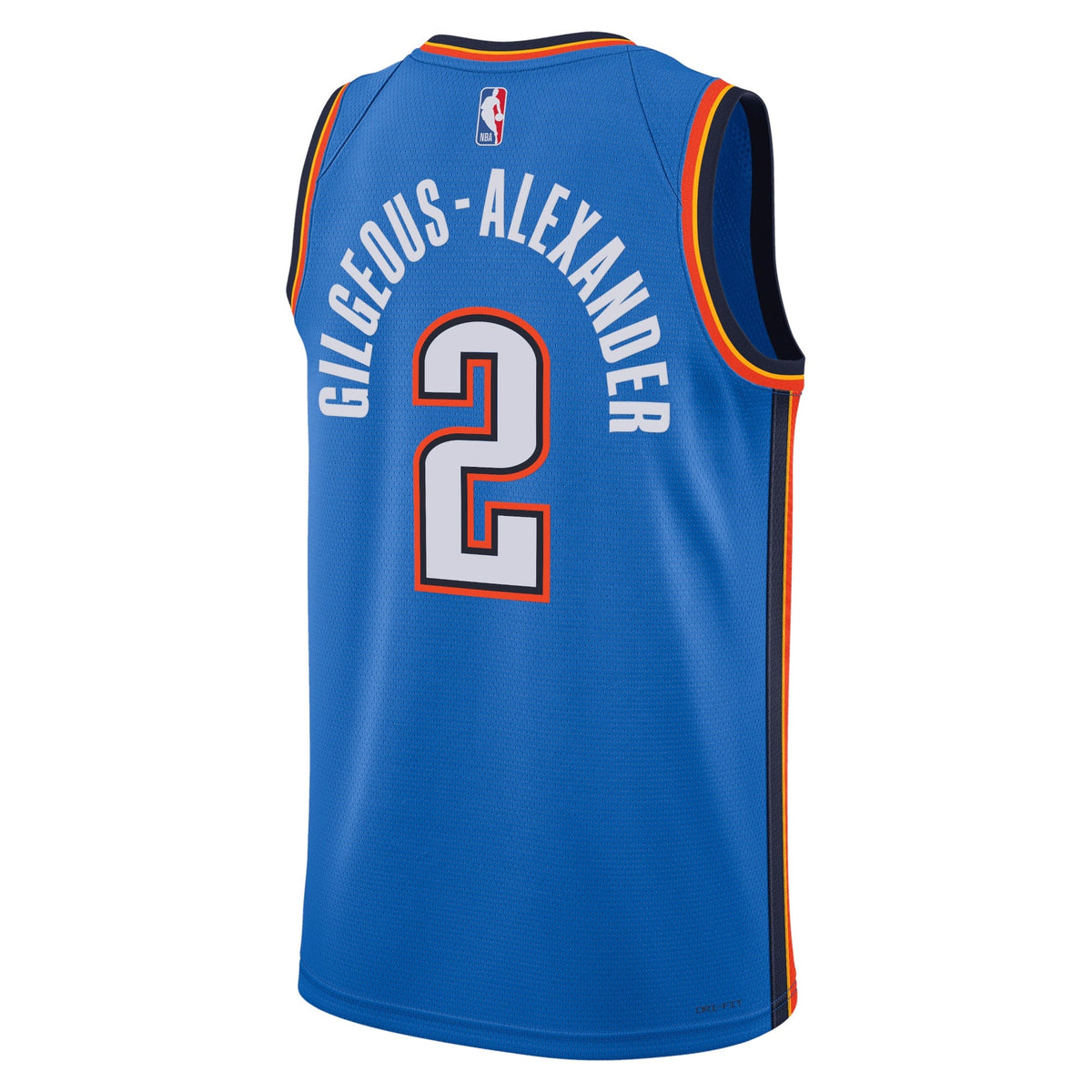 Oklahoma City Thunder Nike Icon Edition Swingman Jersey - Blue - Shai Gilgeous-Alexander - Unisex product image 3, provided