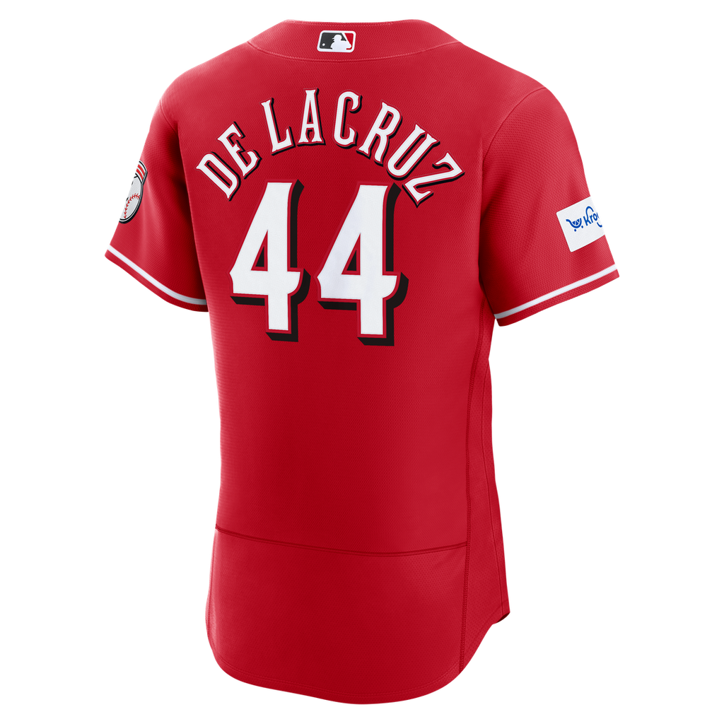 Cincinnati Reds Elly De La Cruz Nike White Home Authentic Sponsor Patch Jersey product image 9, provided for visual