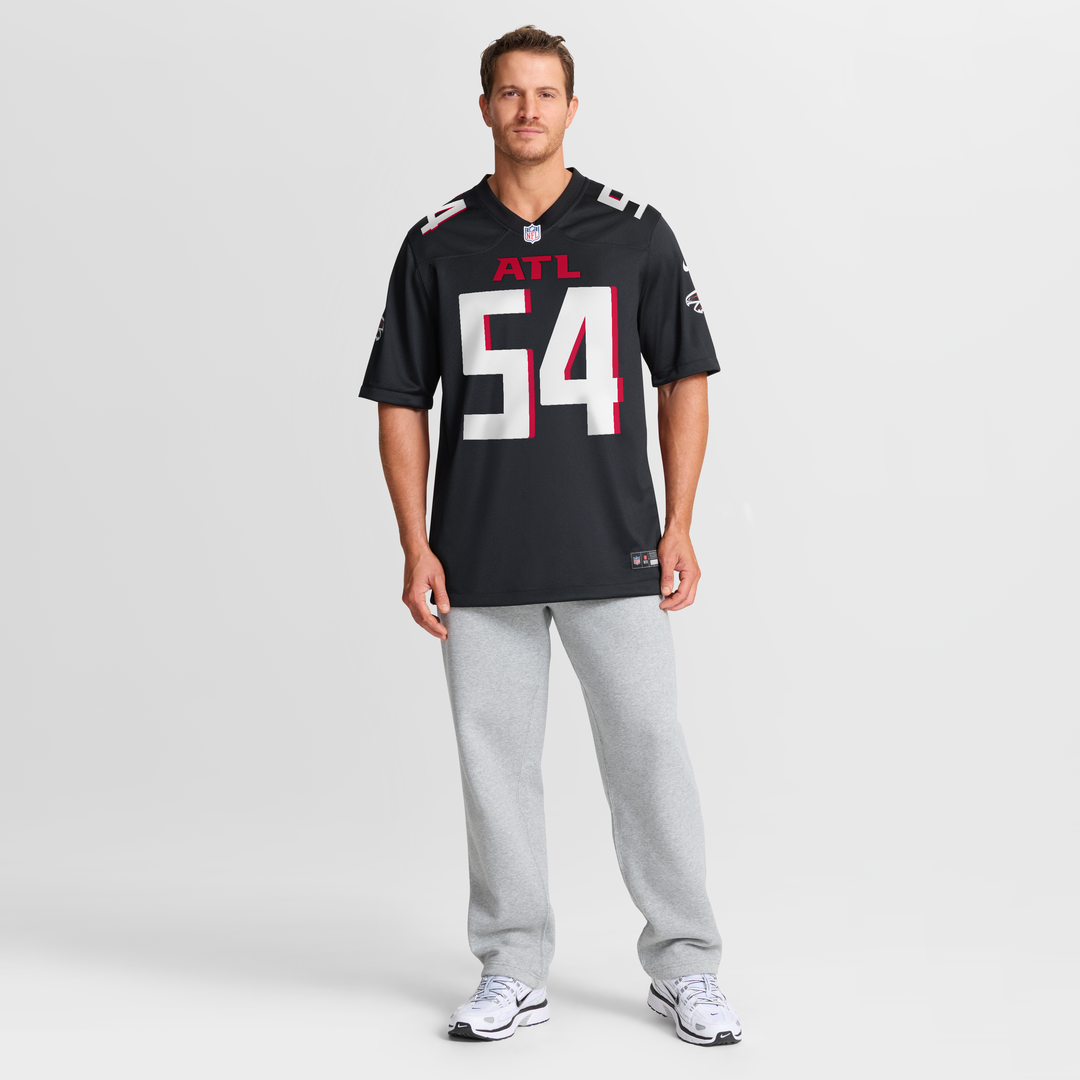 Atlanta Falcons Brandon Dorlus Nike Black Team Game Jersey product image 7, provided for visual reference and product detail