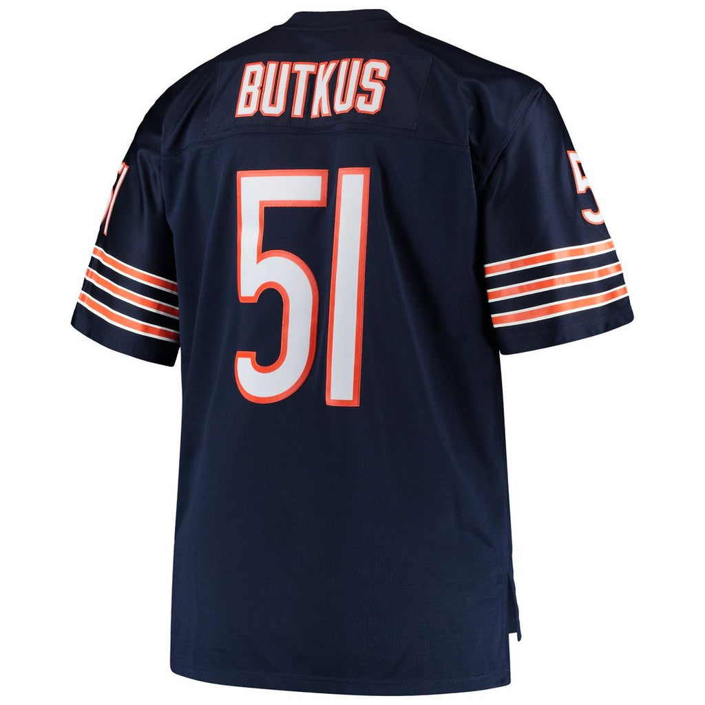 Chicago Bears Dick Butkus Mitchell & Ness Navy Big & Tall 1966 Retired Player Replica Jersey product image 3, provided for