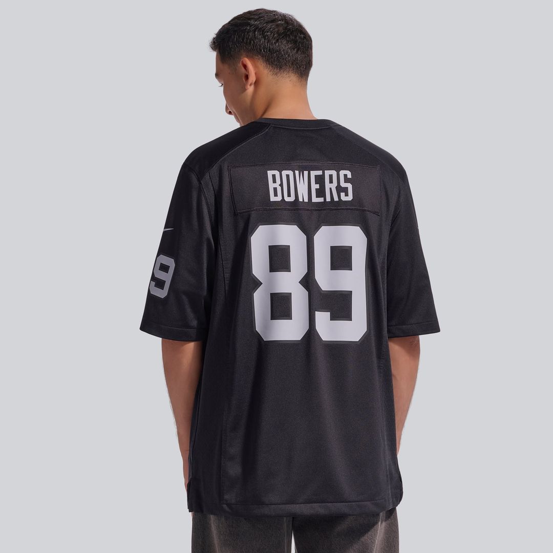 Las Vegas Raiders Brock Bowers Nike White Game Jersey product image 9, provided for visual reference and product detail