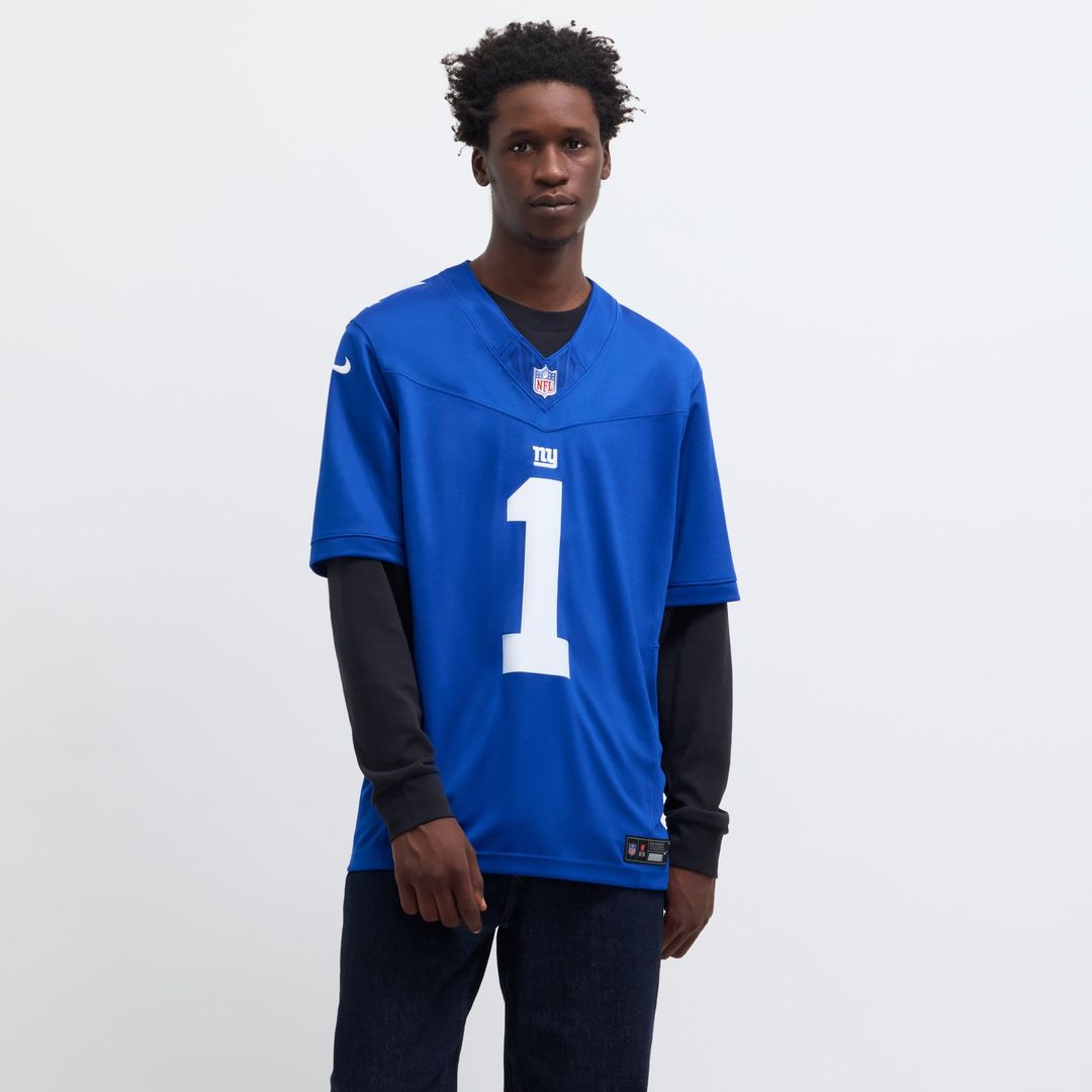 New York Giants Malik Nabers Nike Royal Vapor F.U.S.E. Limited Jersey product image 4, provided for visual reference and