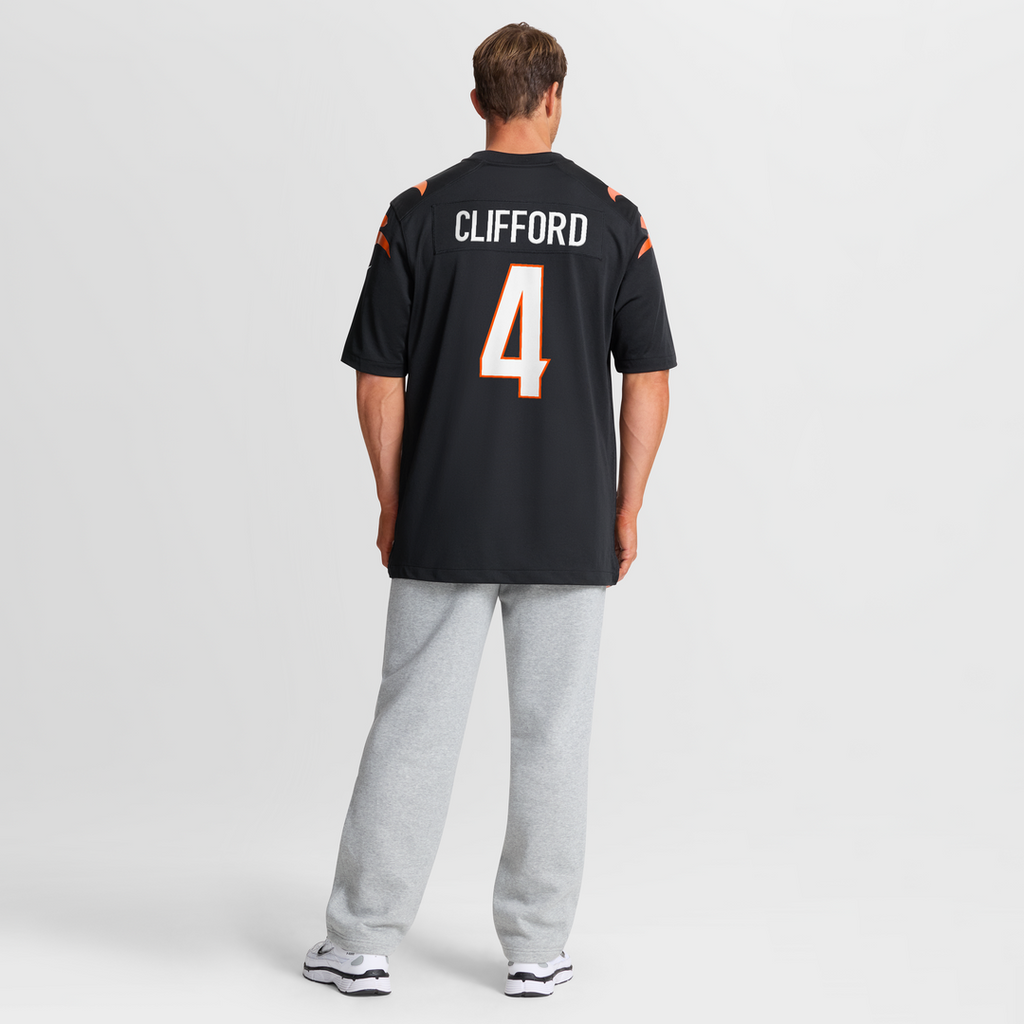 Cincinnati Bengals Sean Clifford Nike Black Team Game Jersey product image 8, provided for visual reference and product