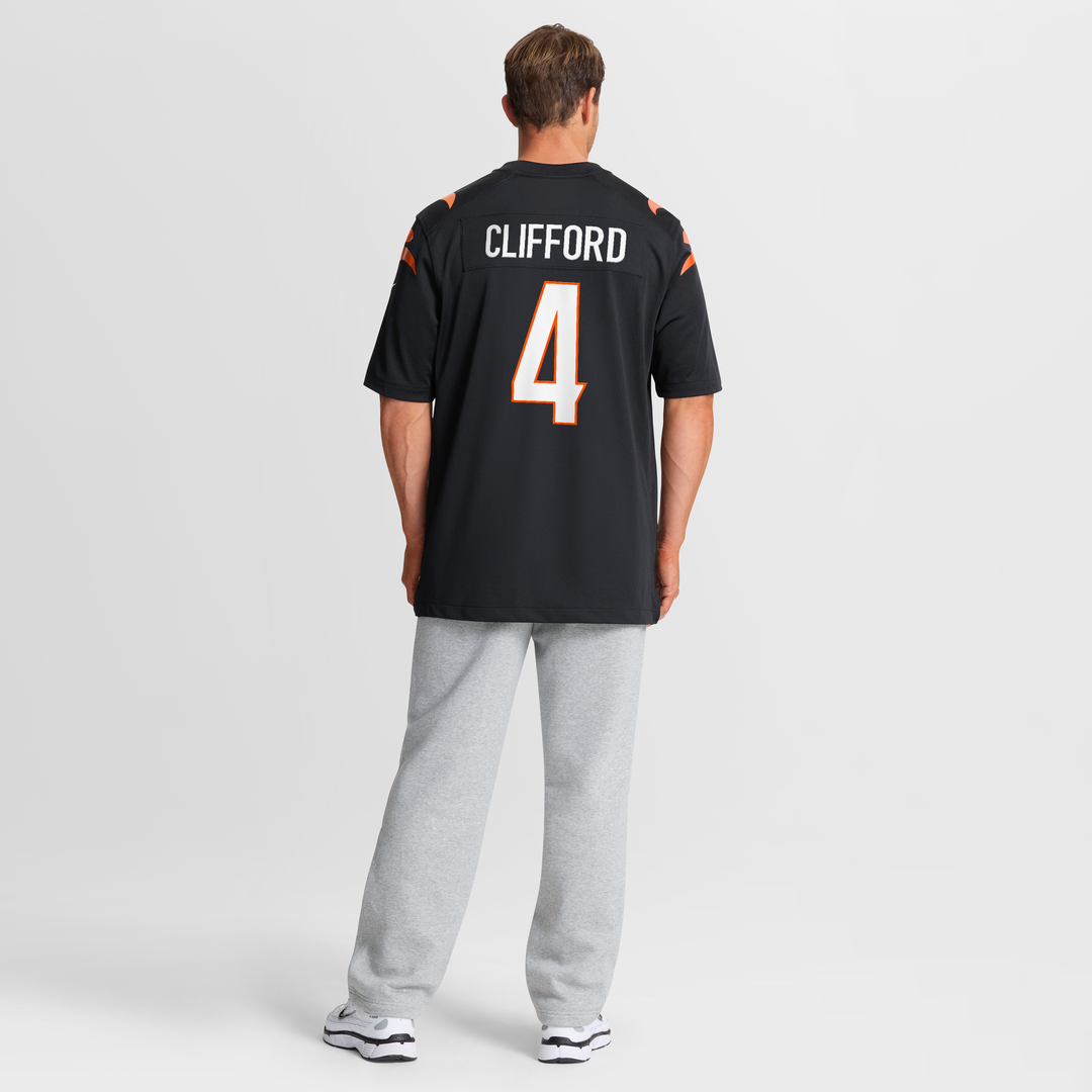 Cincinnati Bengals Sean Clifford Nike Black Team Game Jersey product image 8, provided for visual reference and product