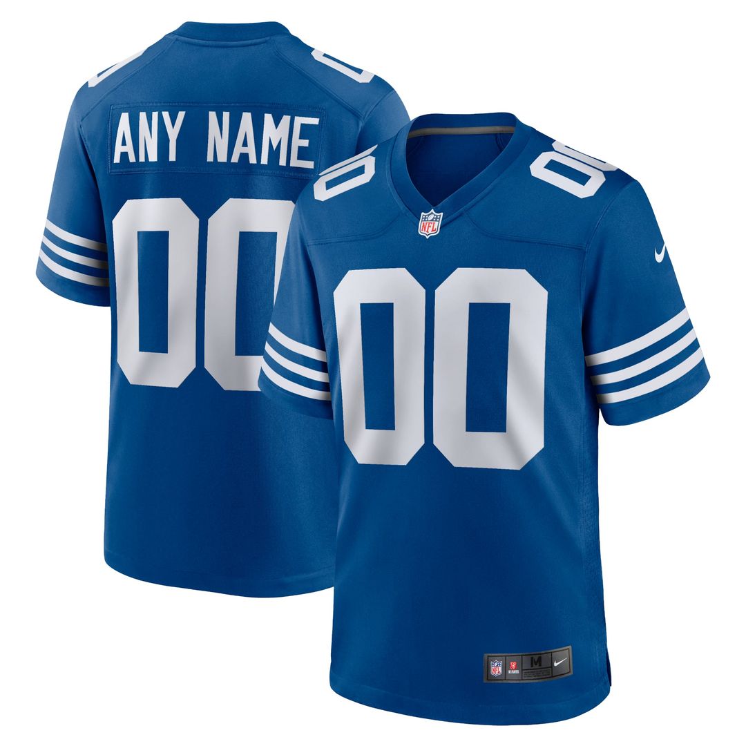 Indianapolis Colts Nike Royal Alternate Custom Jersey product image 1, provided for visual reference and product detail