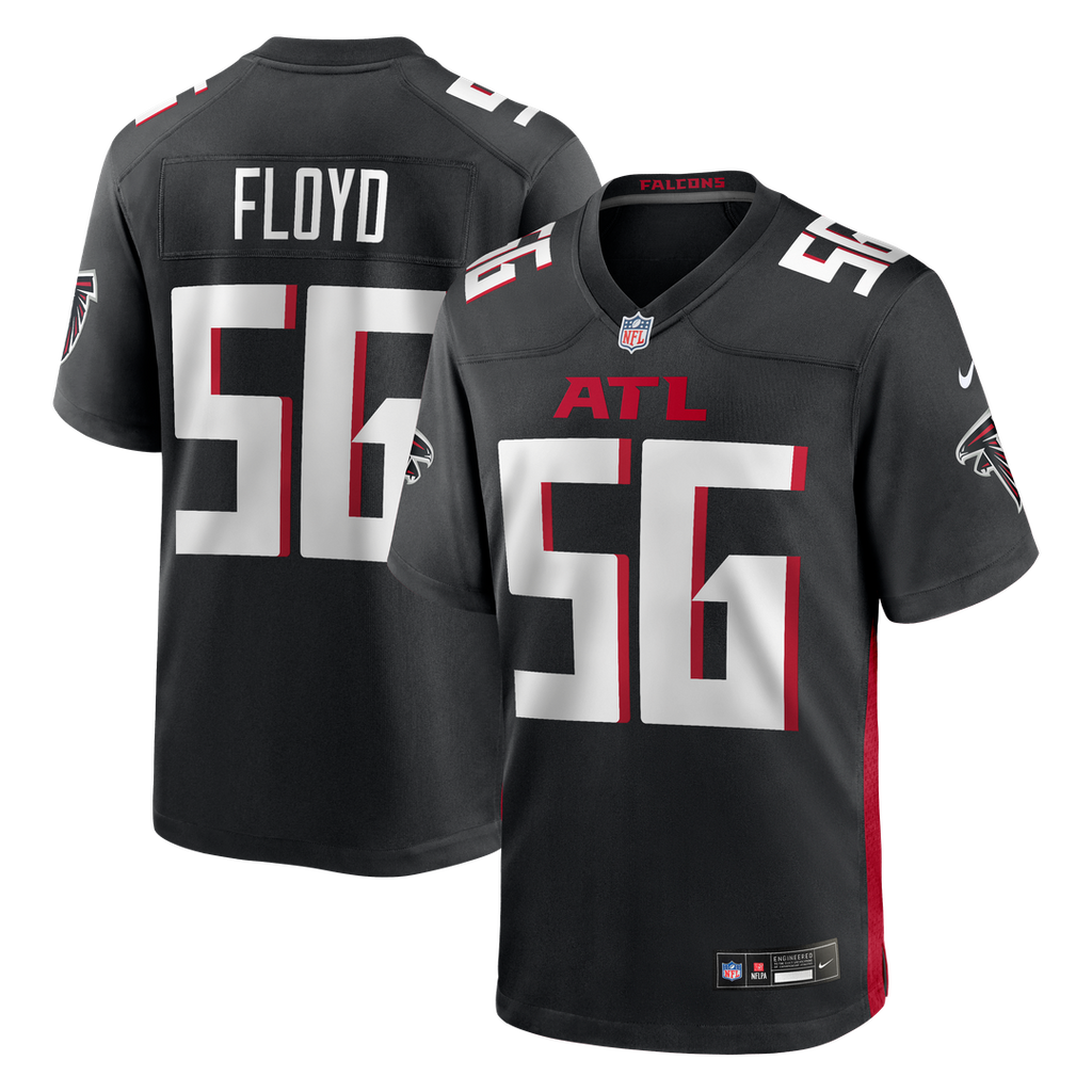 Atlanta Falcons Leonard Floyd Nike Black Team Game Jersey product image 1, provided for visual reference and product detail