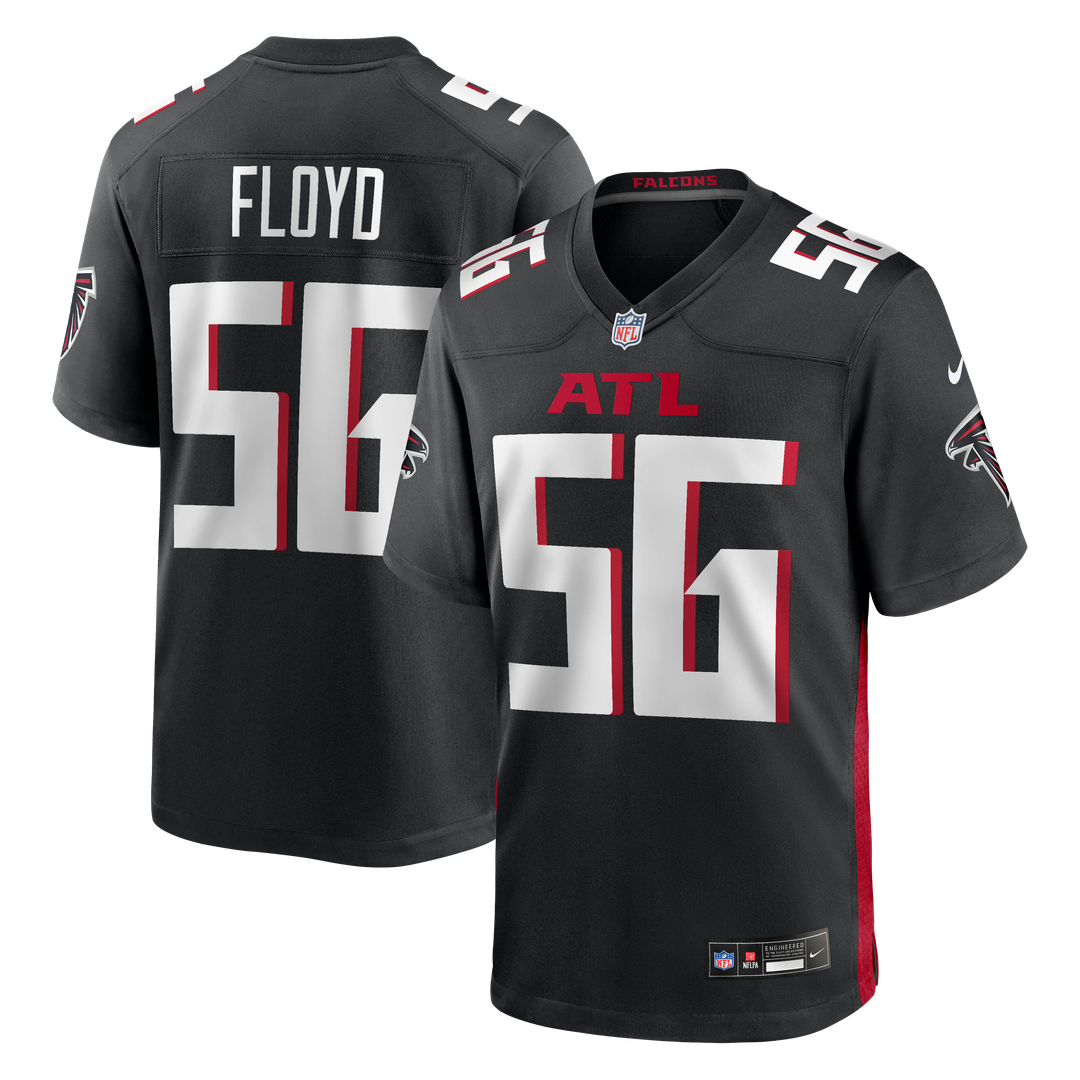 Atlanta Falcons Leonard Floyd Nike Black Team Game Jersey product image 1, provided for visual reference and product detail