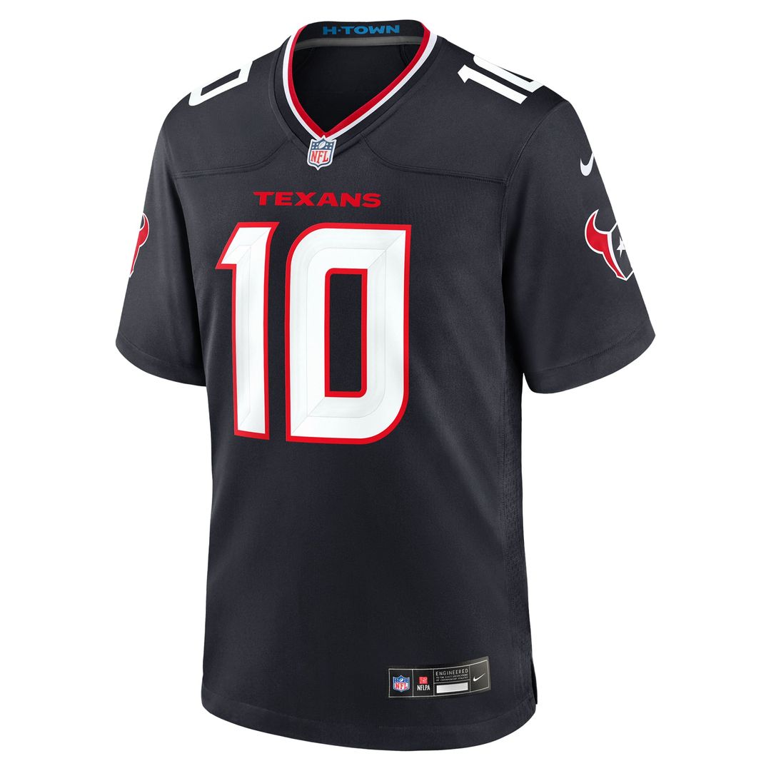 Houston Texans Davis Mills Nike Navy Team Game Jersey product image 2, provided for visual reference and product detail