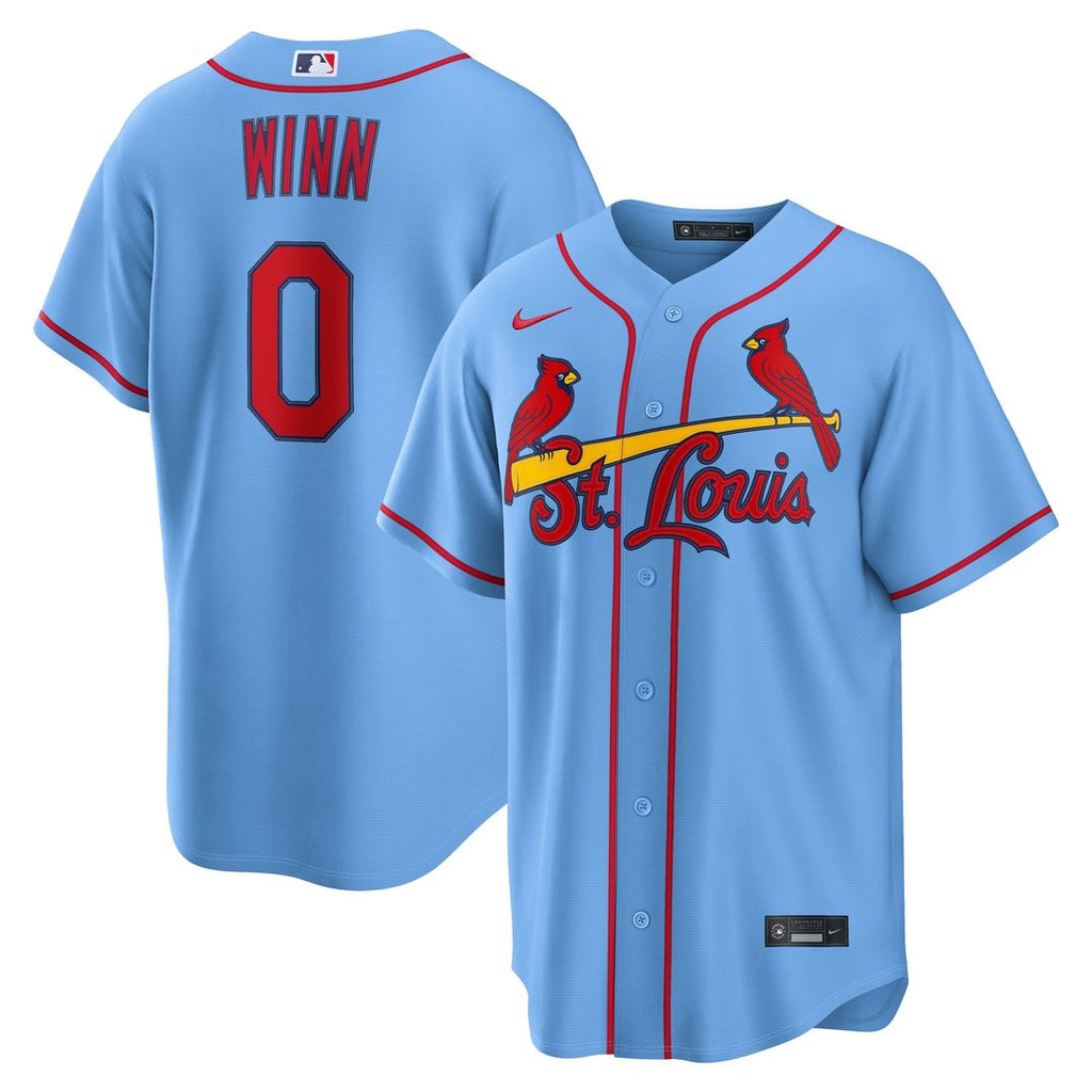 St. Louis Cardinals Masyn Winn Nike Light Blue Alternate Replica Jersey product image 4, provided for visual reference and