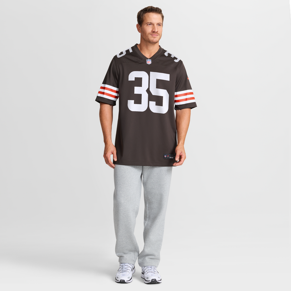 Cleveland Browns Toriano Pride Jr. Nike Brown Team Game Jersey product image 2, provided for visual reference and product