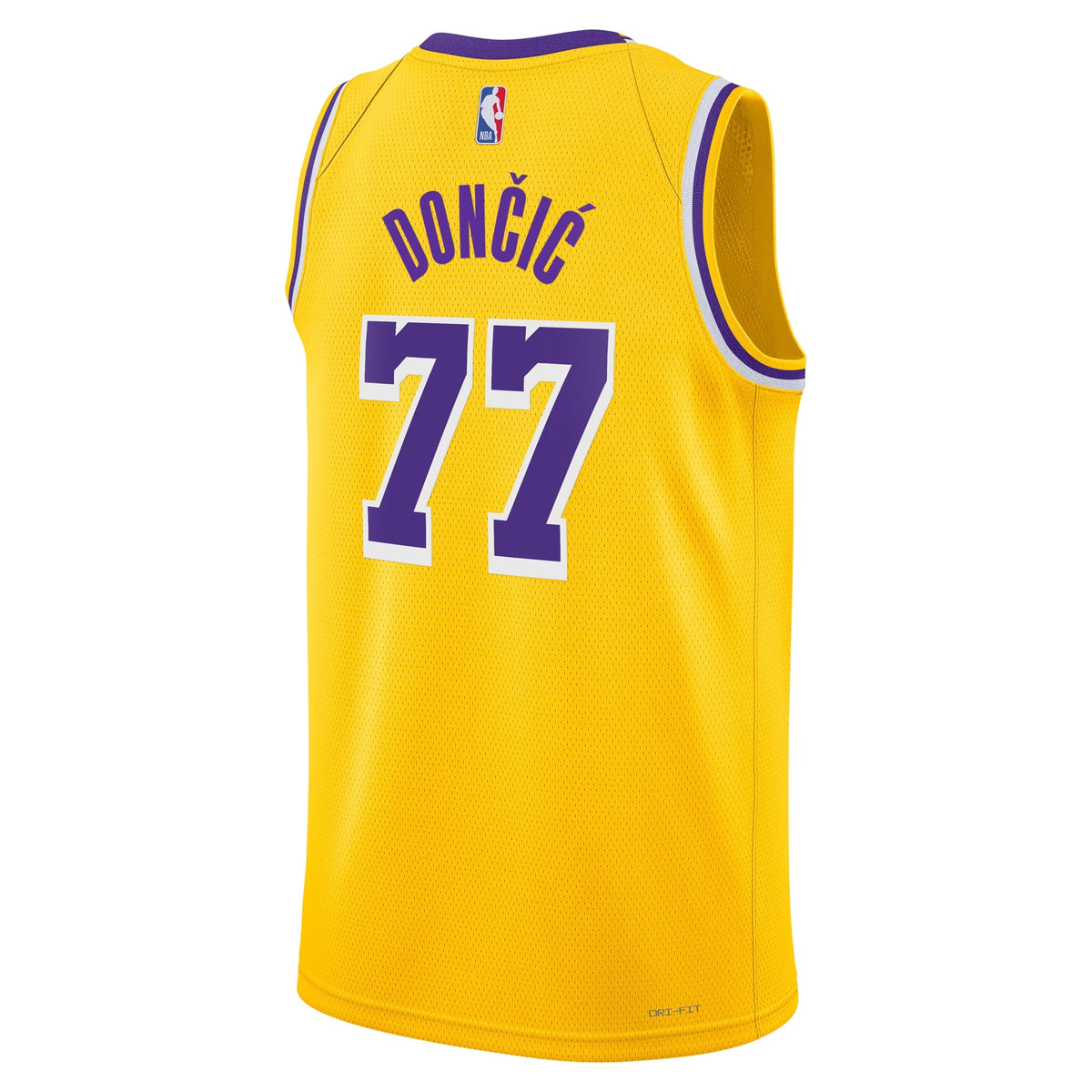 Los Angeles Lakers Nike Icon Edition Swingman Jersey - Gold - Luka Dončić - Unisex product image 4, provided for visual
