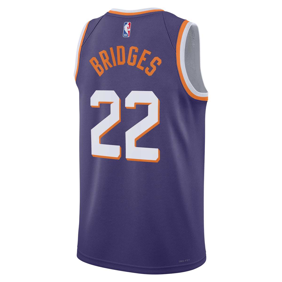 Phoenix Suns Nike Icon Edition Swingman Jersey - Purple - Miles Bridges - Unisex product image 4, provided for visual