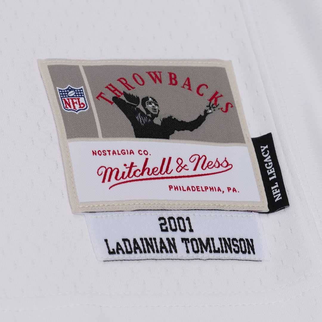 San Diego Chargers LaDainian Tomlinson Mitchell & Ness White 2001 Legacy Replica Player Jersey product image 4, provided for