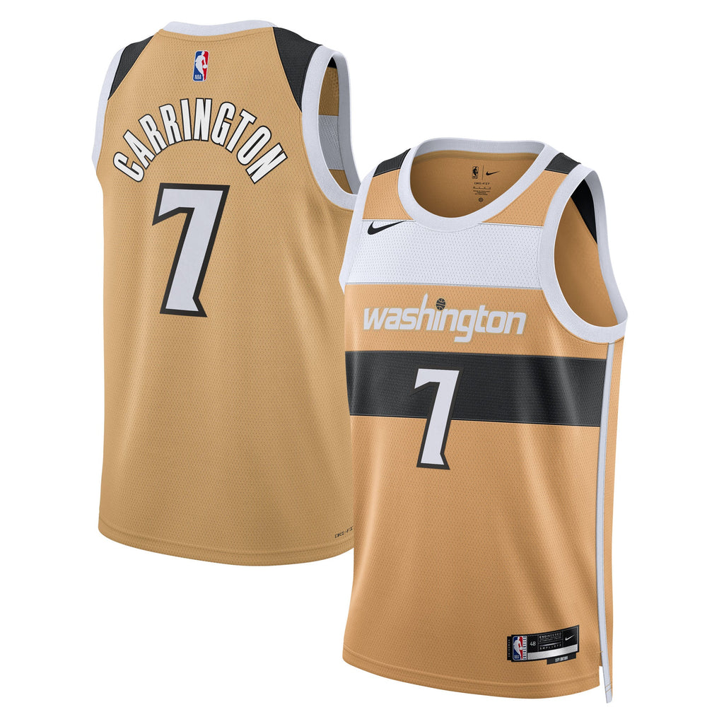 Washington Wizards Nike 2025/26 City Edition Swingman Jersey - Tan - Carlton Carrington - Unisex product image 1, provided